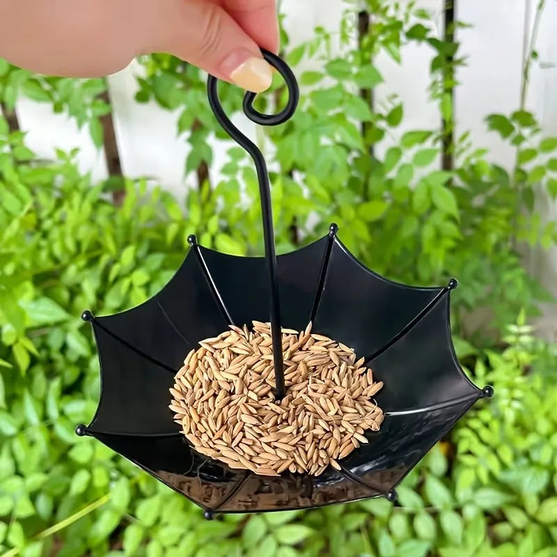 Umbrella Hanging Bird Feeder & Bath – Plastic Tray for Garden Hanging Bird Feeder QXL
