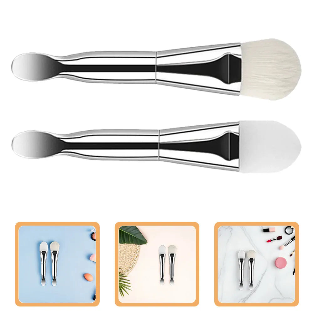 2-Pack Double-Ended Silicone Face Mask Brush Applicator Mask Applicator Brush QXL Default Title