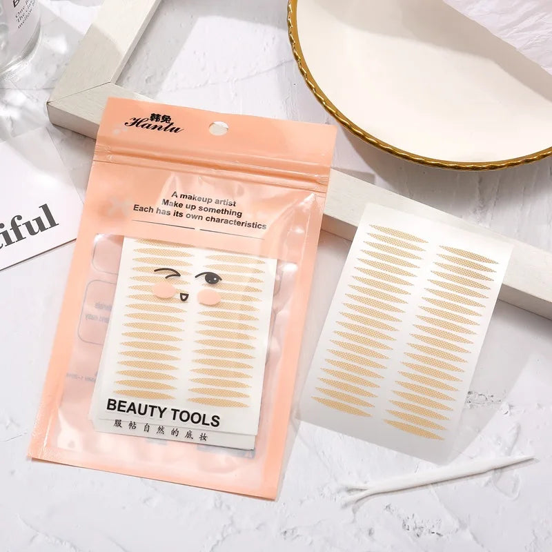 Invisible Double Eyelid Tape – Slim & Wide Waterproof Fiber Set Eyelid Shaping Tape QXL