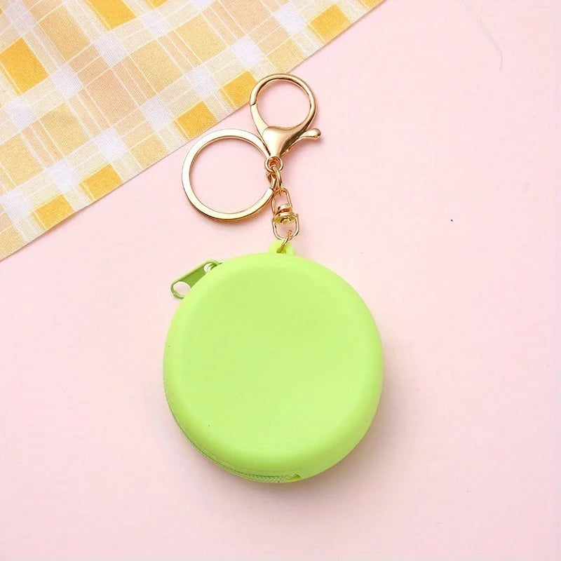 Round Silicone Coin Purse | Zip Jewelry & Key Pouch Silicone Coin Purse QXL black
