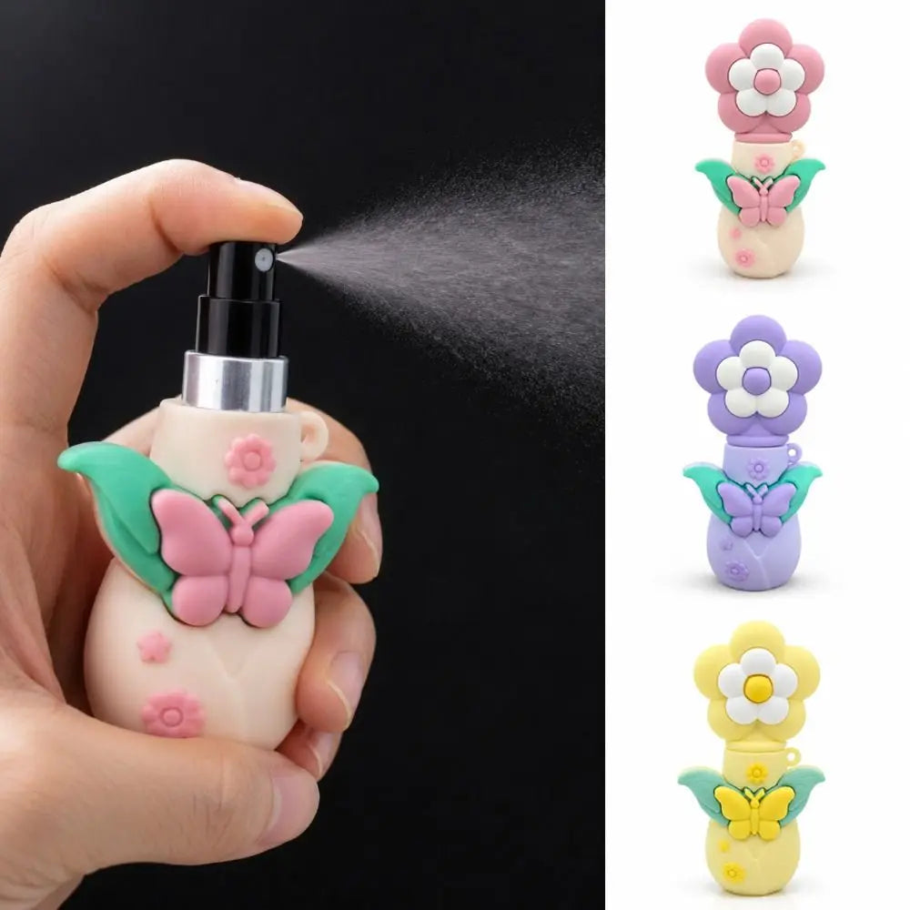 5ml Flower Shape Refillable Perfume Atomizer Bottle | PVC Perfume Atomizer Bottle QXL
