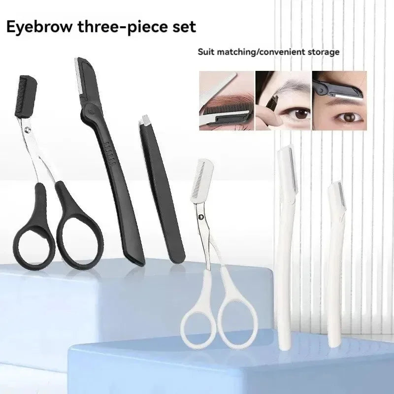 3-Piece Eyebrow Grooming Kit | Scissors, Tweezers & Comb Set Eyebrow Grooming Kit QXL