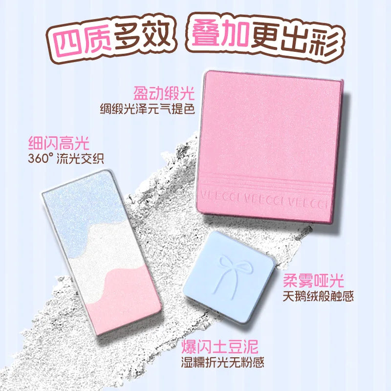 VEECCI 11-Color Eyeshadow & Highlighter Palette – Matte Shimmer Eyeshadow Palette QXL