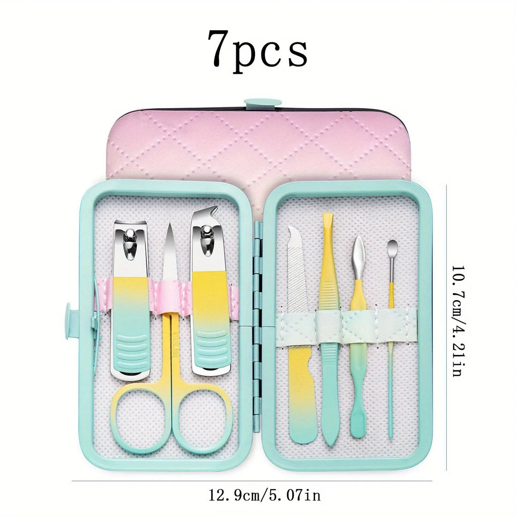 Stainless Steel Manicure & Pedicure Set | 7/10/18-Pc Travel Kit Manicure Pedicure Set QXL