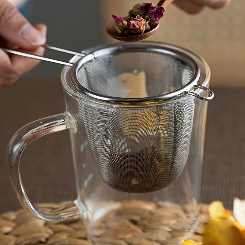 2-Pack Stainless Steel Mesh Tea Infuser & Strainer Set Mesh Tea Infuser QXL