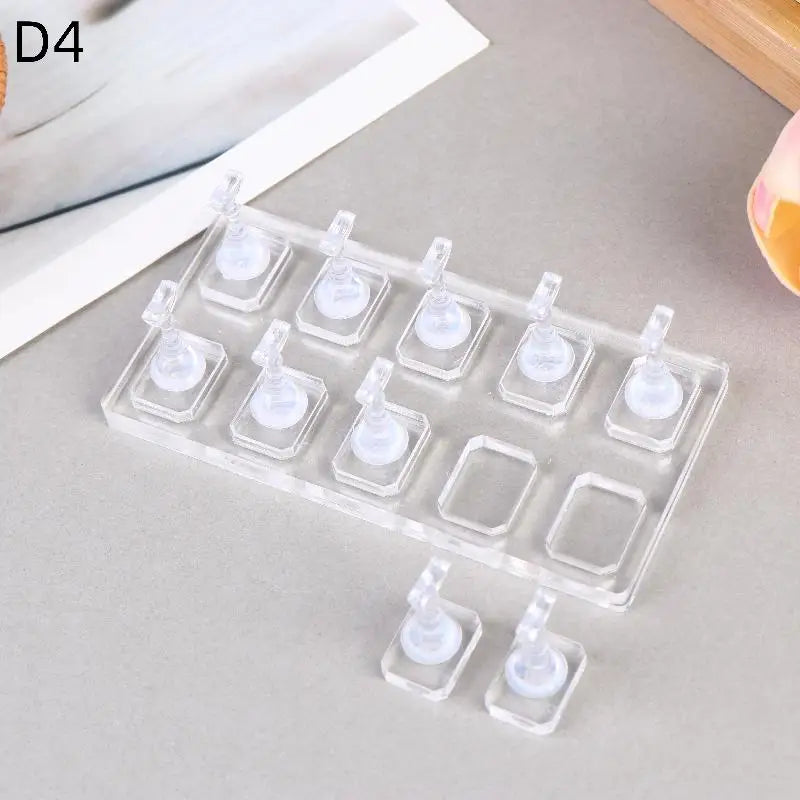 Acrylic False Nail Display Stand | 510-Grid Non-Magnetic Holder Nail Display Stand QXL D4