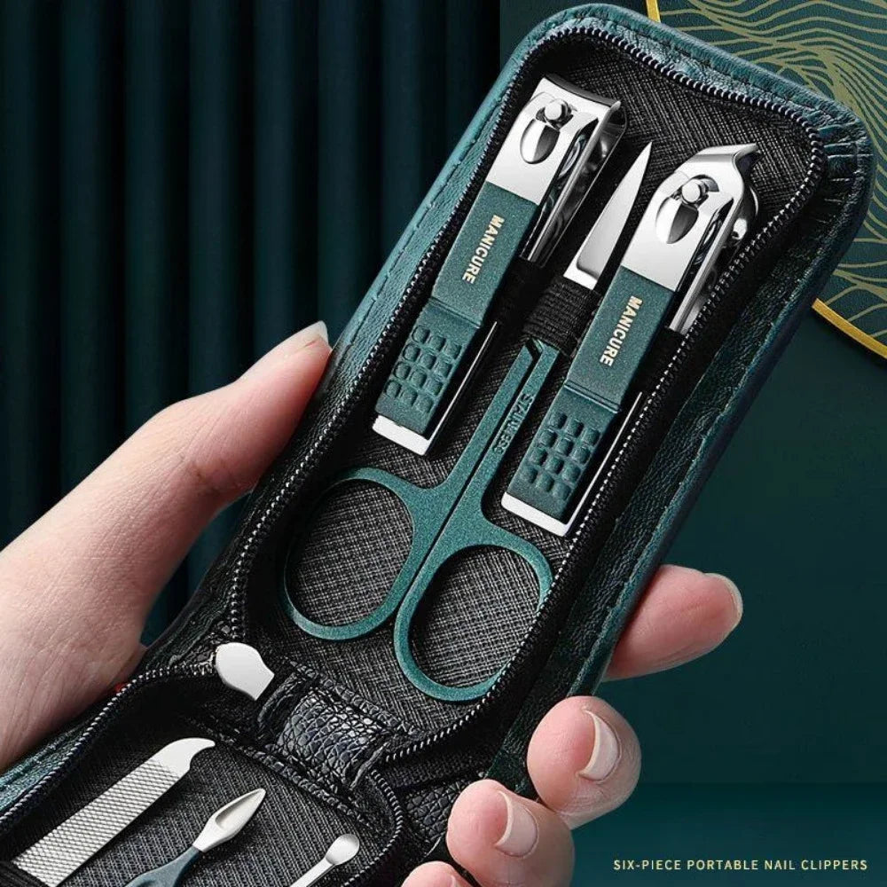 6-Piece Stainless Steel Nail Clipper Set | Manicure Kit Nail Clipper Set QXL