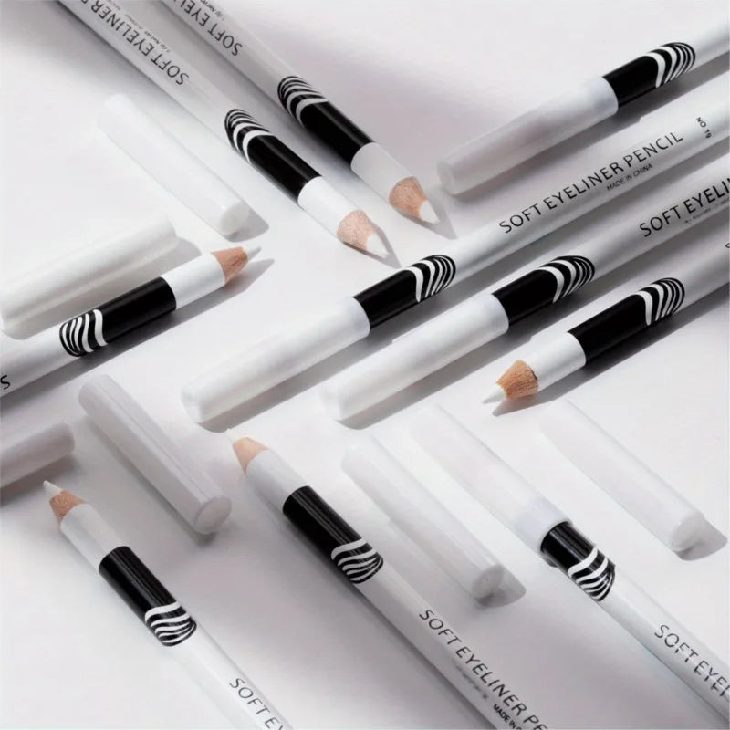 2-Pack White Eyeliner Pen | Waterproof Long-Lasting Glue Liner White Eyeliner Pen QXL