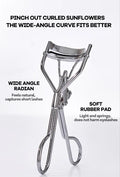 Wide-Angle Eyelash Curler | Long-Lasting Curl – 2 Pack Eyelash Curler QXL Silver