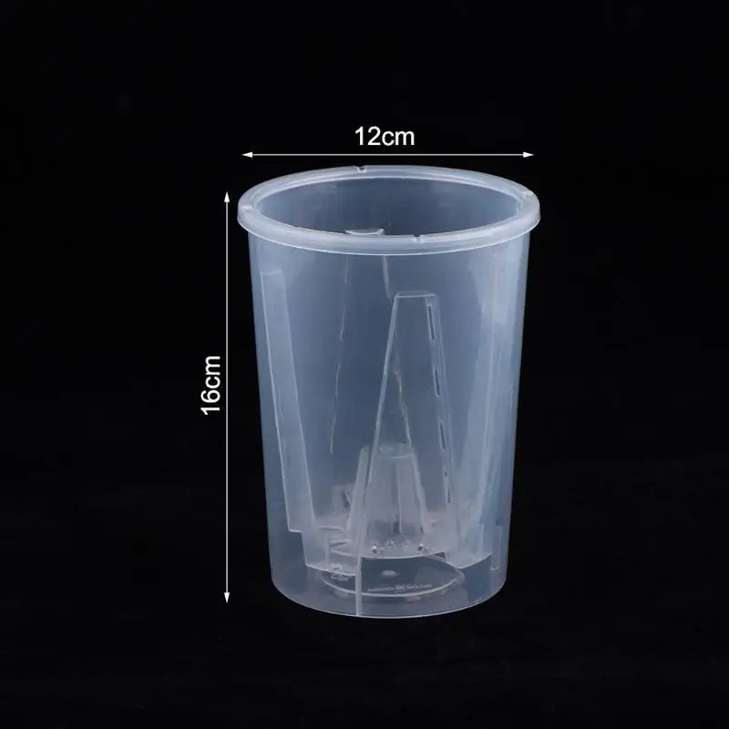Transparent Self-Watering Double Layer Planter Pot | Drainage Self-Watering Planter QXL 12CM