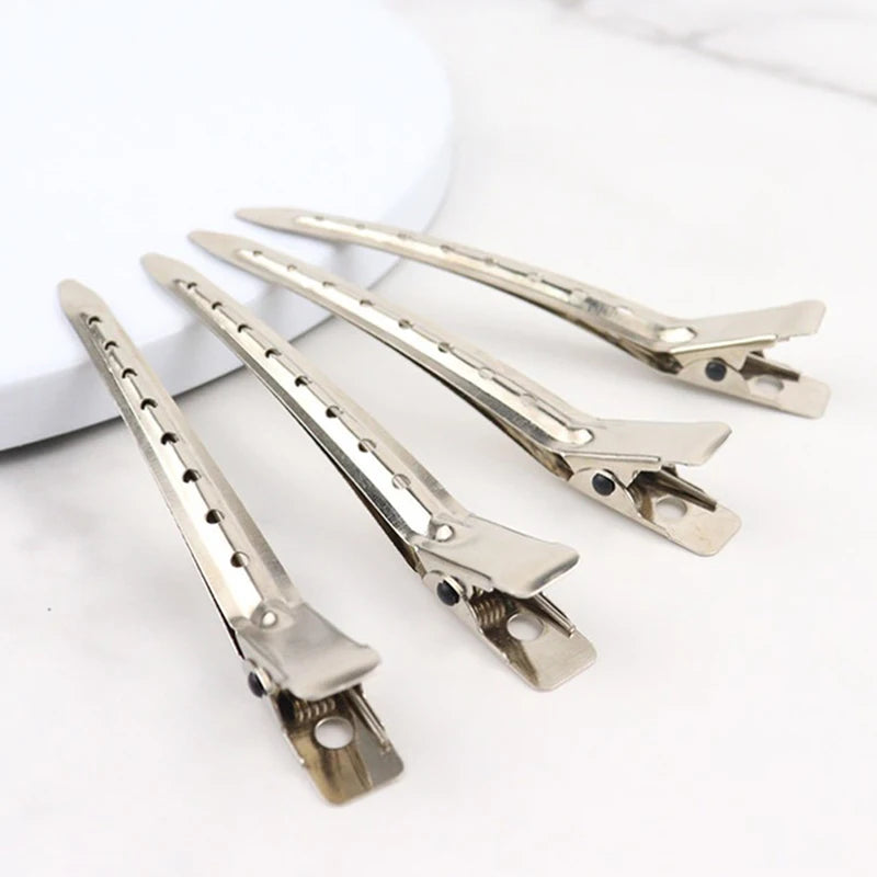10-Pack Stainless Steel Hair Sectioning Clips | Barber Styling Hair Sectioning Clips QXL
