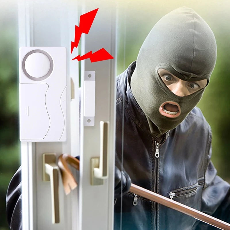 108dB Wireless Door & Window Alarm with Remote Control Door Window Alarm QXL