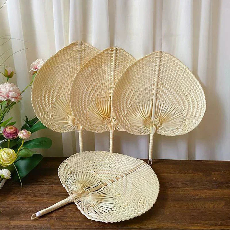 Handmade Bamboo Woven Fan – Summer Cooling & Wall Art Décor Bamboo Woven Fan QXL