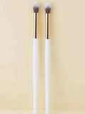 2-Piece Eye Socket Blending Makeup Brushes – Wool Fiber Eye Blending Brush Set QXL WHITE