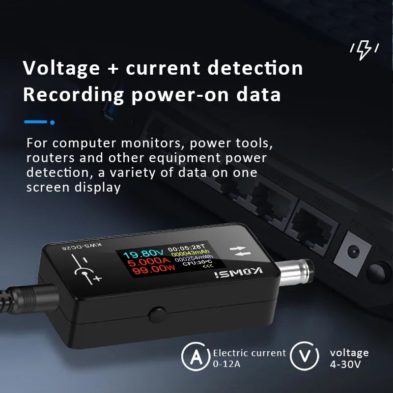 KWS-DC28 DC Volt Ammeter | Color Screen 5525 Interface Tester DC Voltage Tester QXL