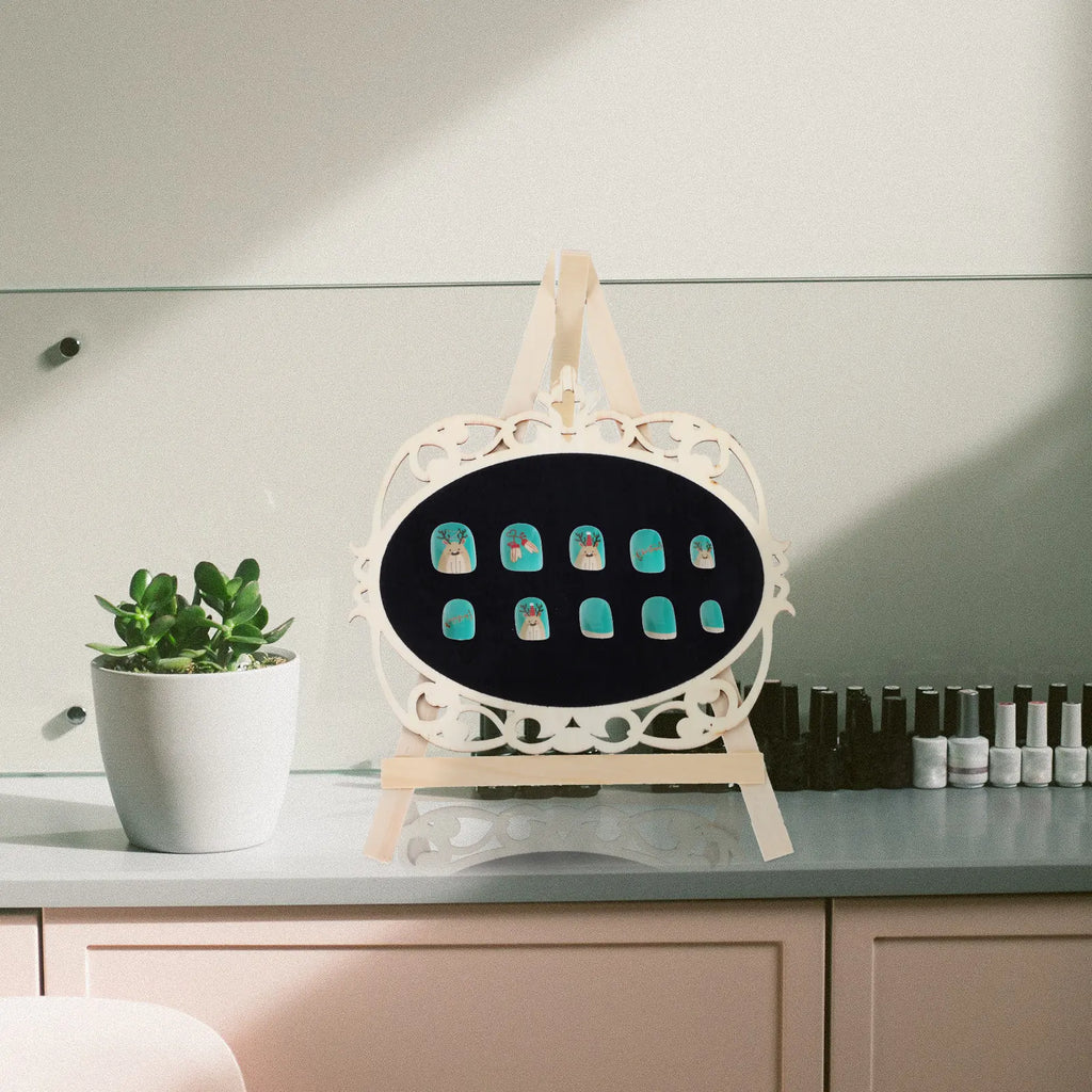 Wooden Nail Art Display Board | Color Chart & Salon Holder Nail Display Board QXL