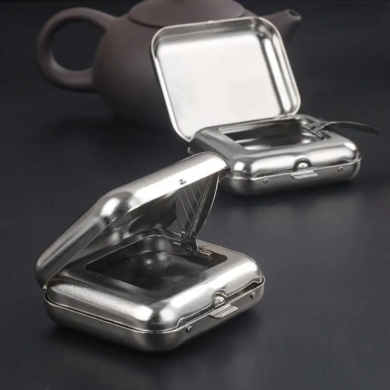 Mini Pocket Ashtray | Portable Stainless Steel Leak-Proof Portable Pocket Ashtray QXL