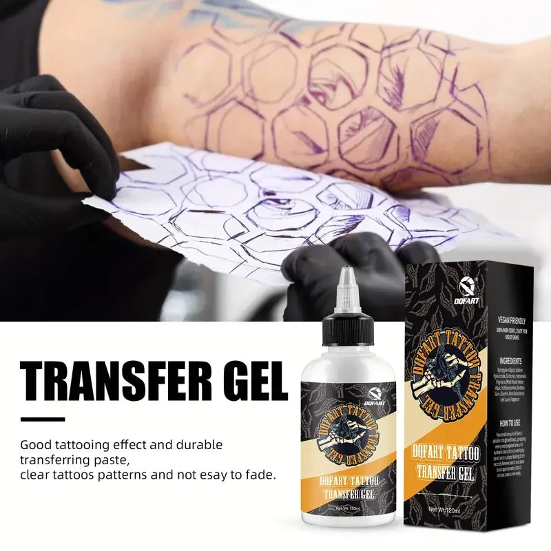 Tattoo Transfer Gel Paste 120ml | Quick-Dry Stencil Aid Tattoo Transfer Gel QXL
