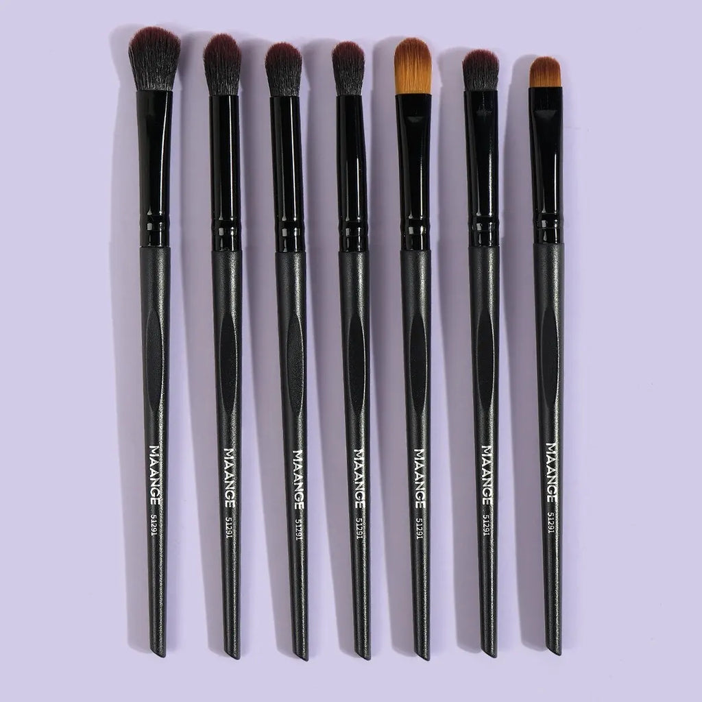 MAANGE 7-Piece Eye Makeup Brush Set | Eyeshadow & Lip Eye Makeup Brush Set QXL