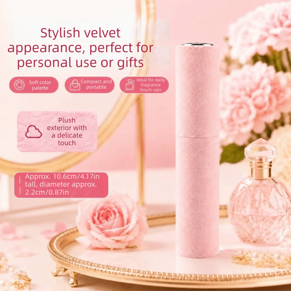 10ml Refillable Mini Perfume Atomizer | Flocked Mist Spray Bottle Perfume Atomizer QXL