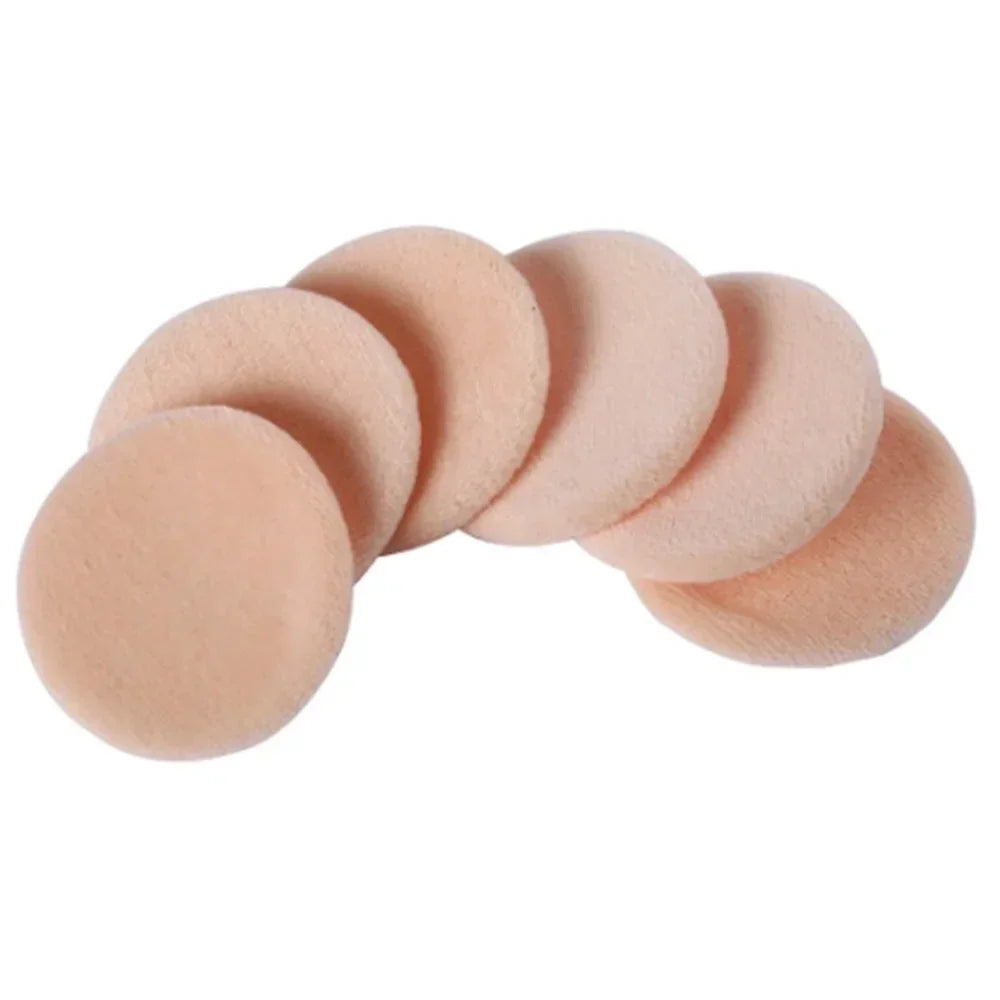 6-Pack Round Powder Foundation Puffs | Soft Cosmetic Sponge Makeup Sponge Puff QXL
