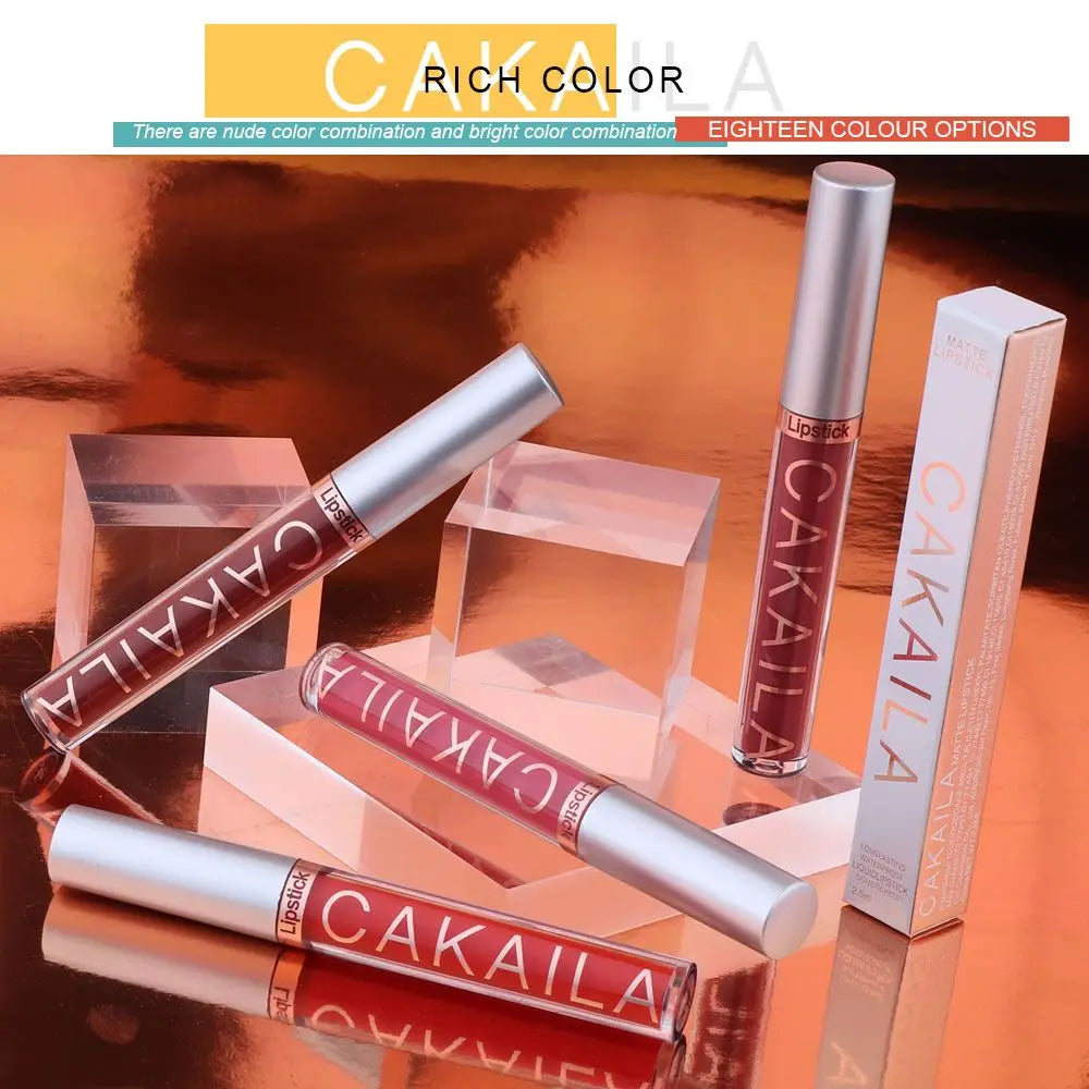 18-Color Matte Liquid Lipstick | Waterproof Long-Lasting Lip Gloss Matte Liquid Lipstick QXL