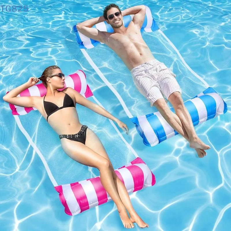 Inflatable Floating Water Hammock | Pool & Beach Lounger Inflatable Pool Float QXL