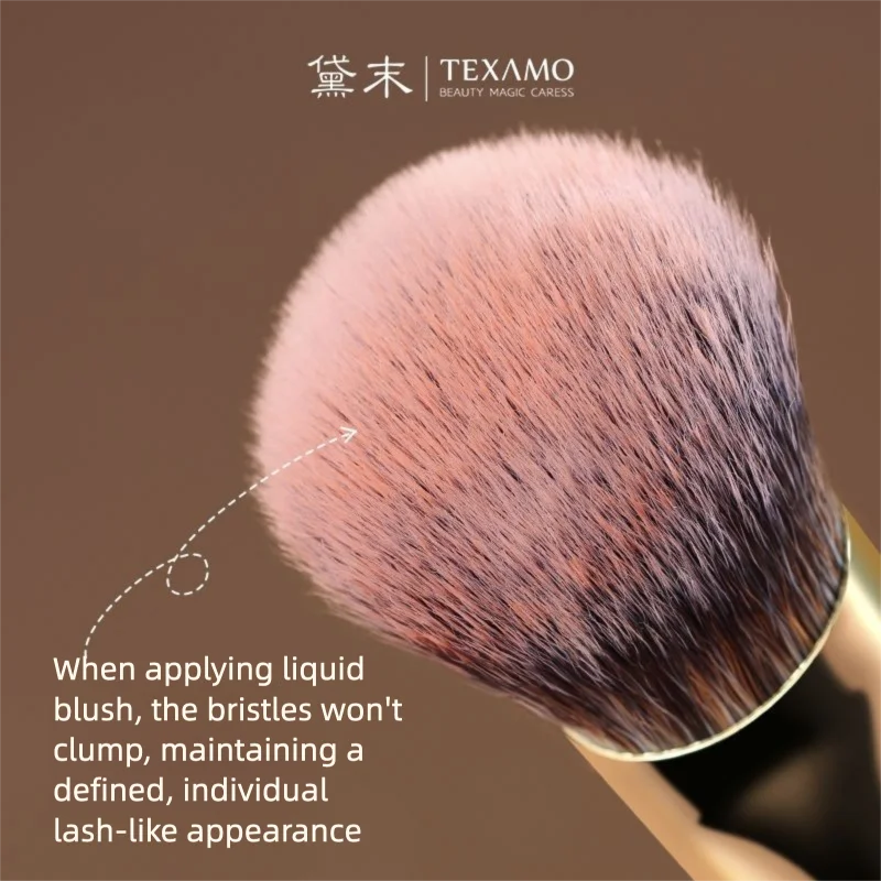 Texamo Slope Blush & Contour Brush | Powder Cream Dotting Contour Makeup Brush QXL