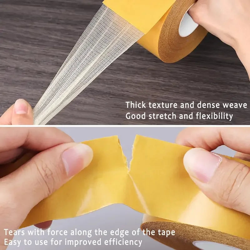 Heavy Duty Double-Sided Tape 1.18"×66 ft | Fiberglass Mesh Double-Sided Tape QXL
