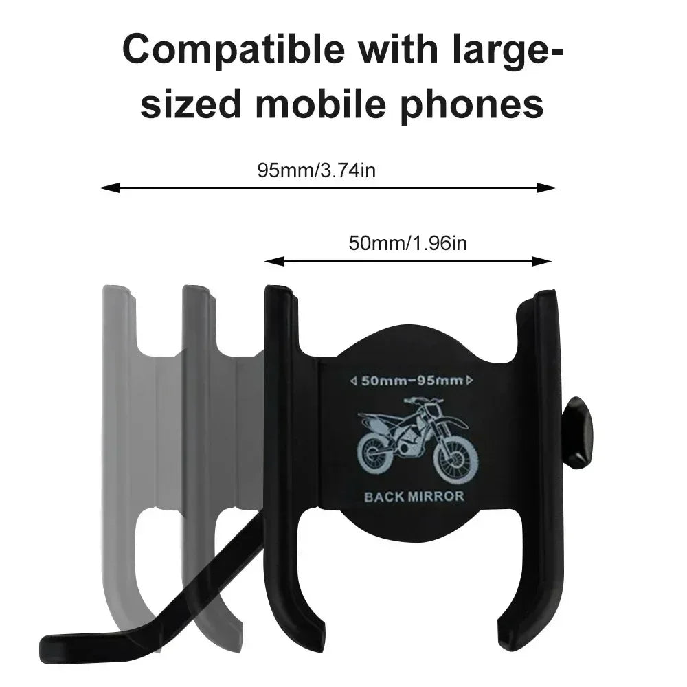 Aluminum Alloy Motorcycle & Bike Phone Holder Handlebar Mount Handlebar Phone Mount QXL