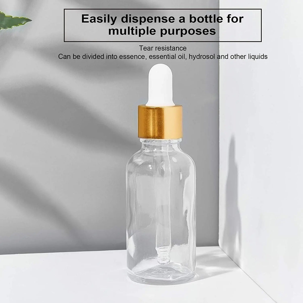 24-Pack 30ml Clear Glass Dropper Bottles with Pipettes Glass Dropper Bottles QXL