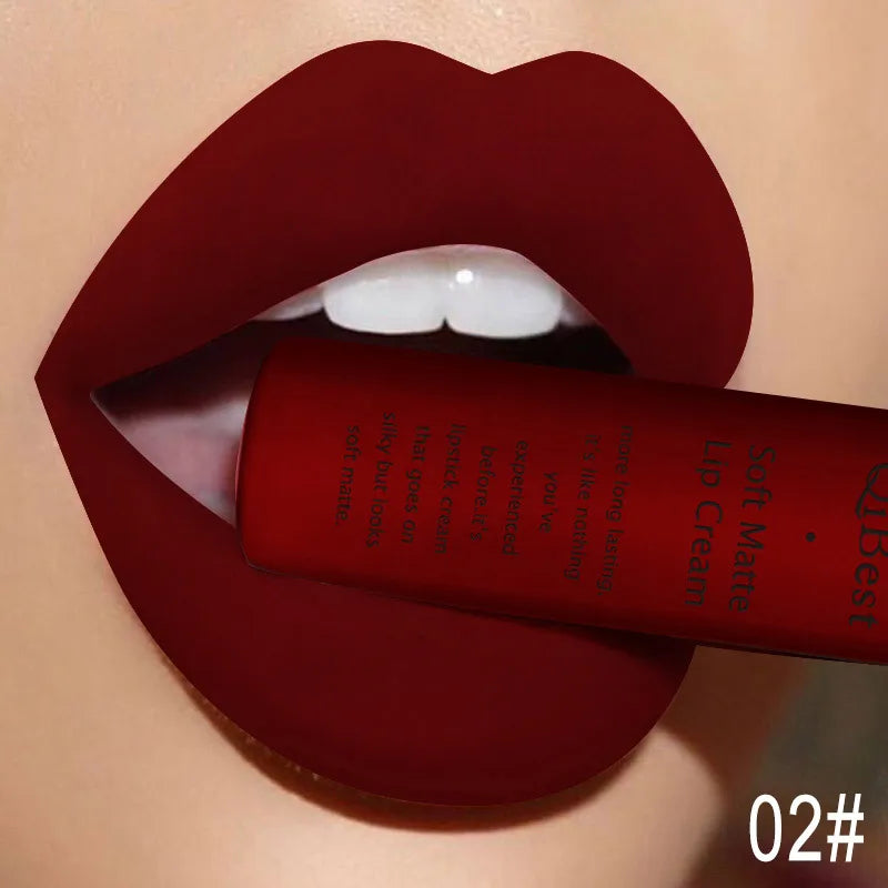 QiBest Velvet Matte Liquid Lipstick | 34 Shades, Waterproof Matte Liquid Lipstick QXL