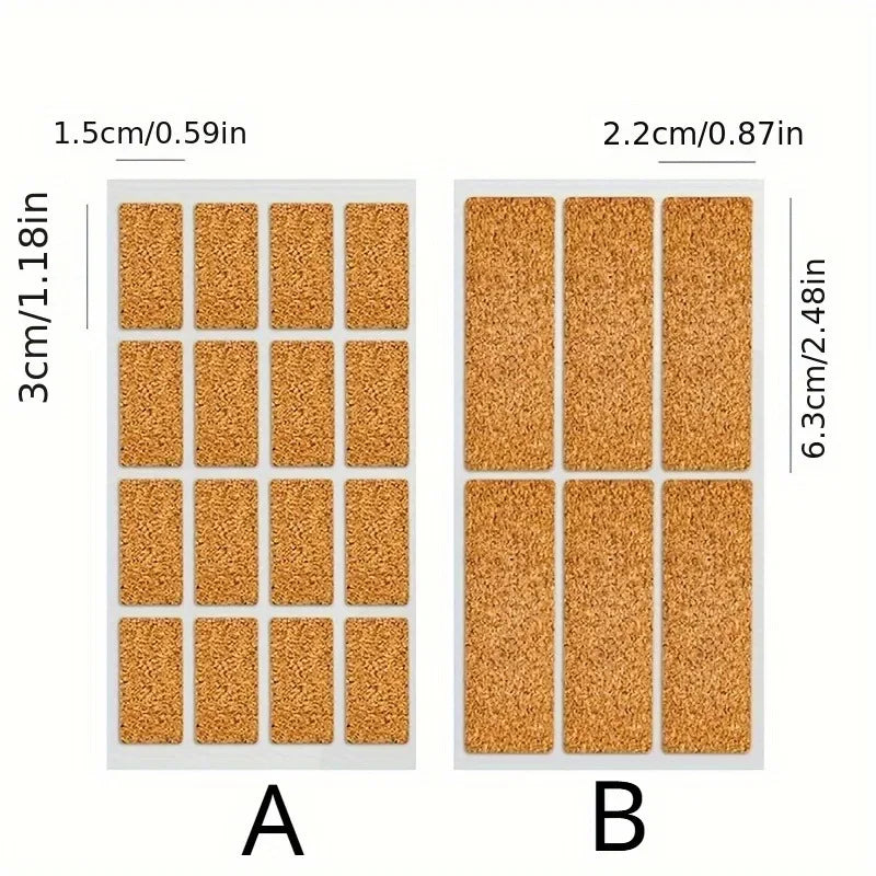 6-Sheet Waterproof Cork Labels for Organizing & Classifying Cork Adhesive Labels QXL