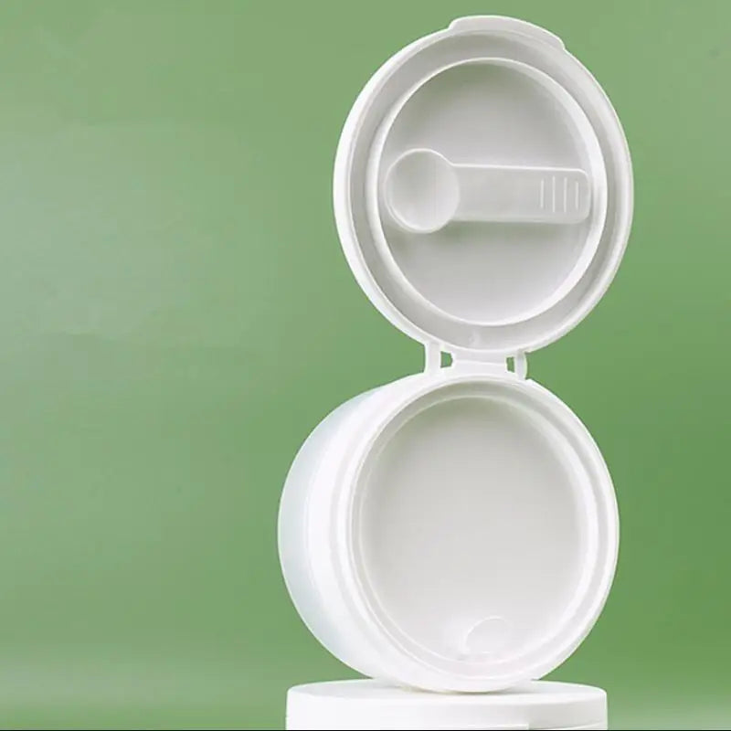 Refillable Cosmetic Jar 50/120g Flip Lid with Spoon or Tweezers Cosmetic Storage Jar QXL