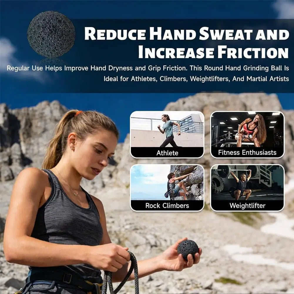 Natural Lava Stone Grip Ball 5cm | Callus & Strength Training Grip Strength Trainer QXL