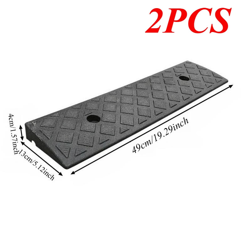Non-Slip Rubber Threshold Ramp 3–10cm | Curb & Driveway Ramp Threshold Curb Ramp QXL High-4cm-2pcs