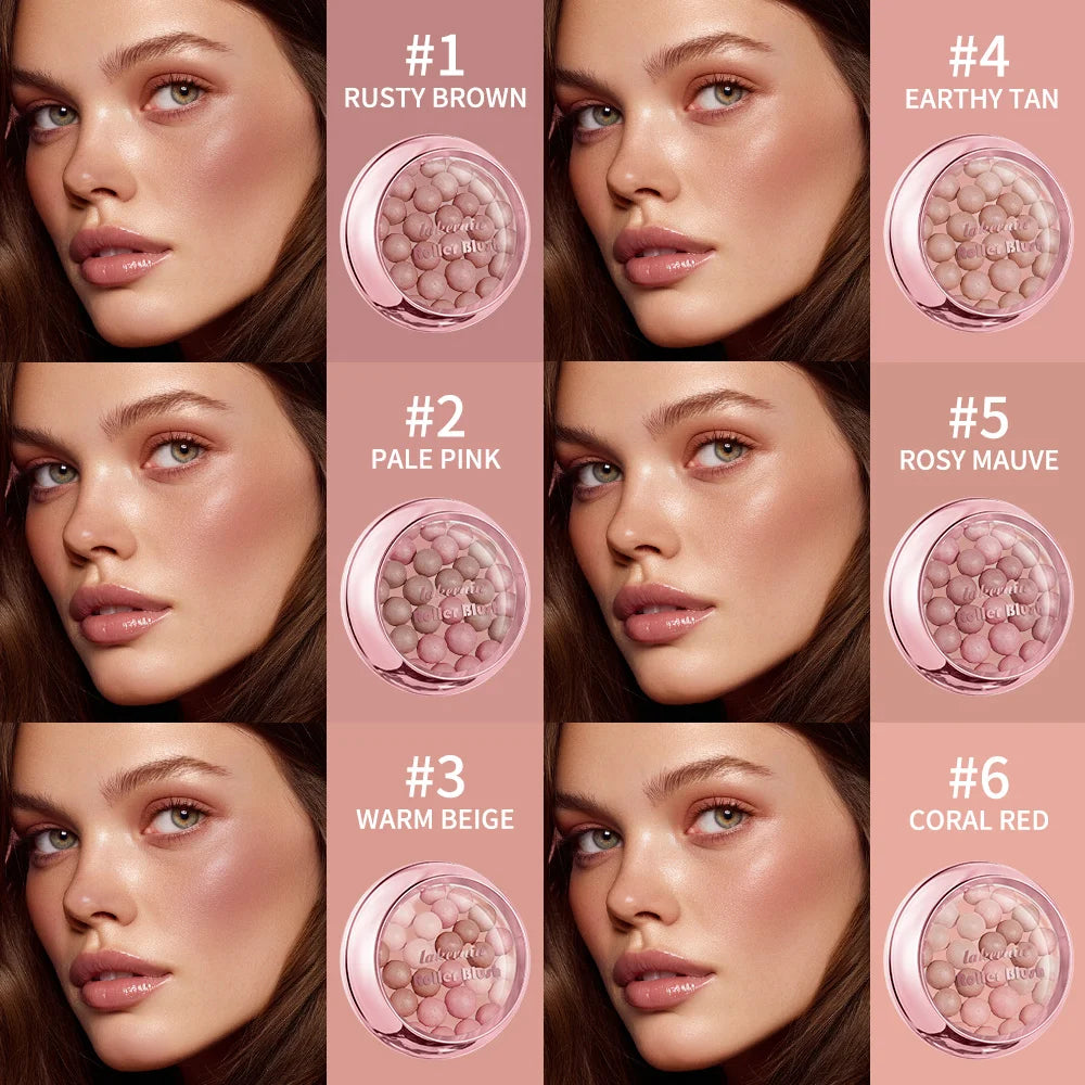Lakerain Roller Blush Powder Beads | Shimmer Lightweight Shimmer Blush Powder QXL