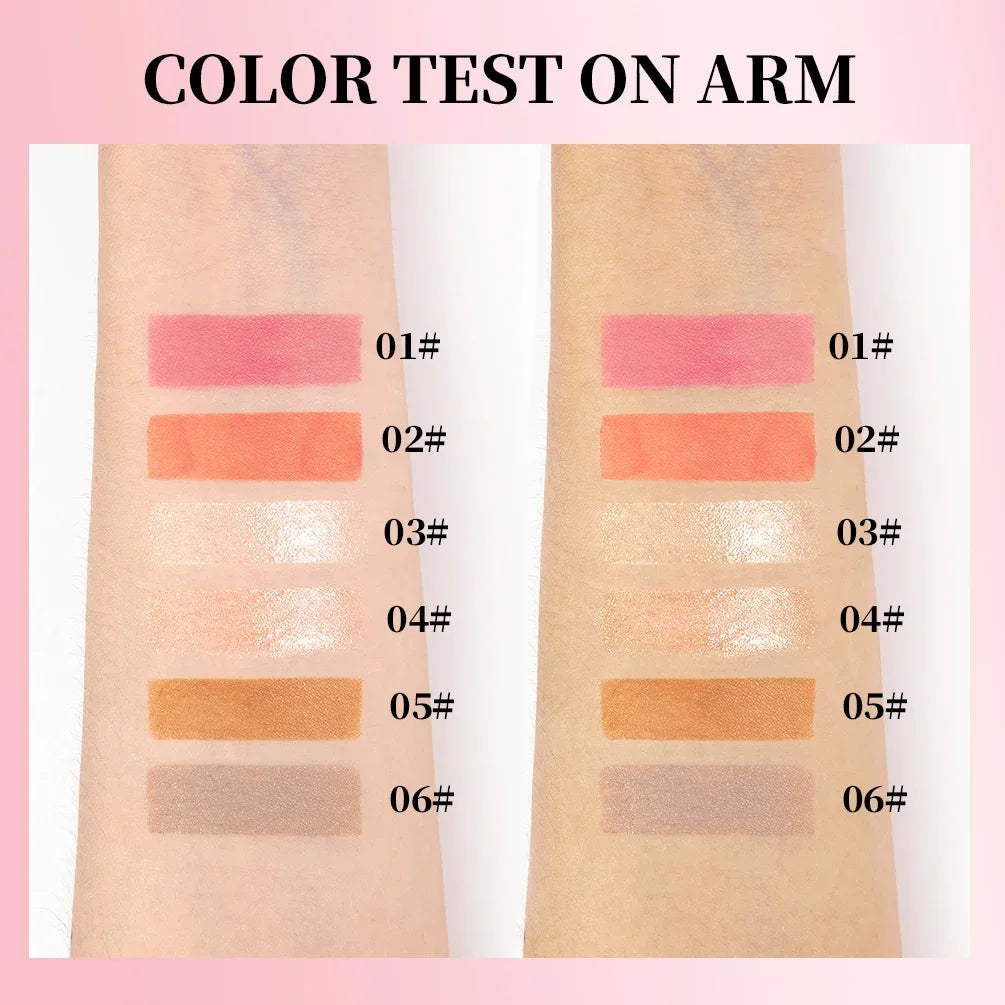 QiBest 3-in-1 Liquid Blush Highlighter & Contour Stick Liquid Blush Stick QXL