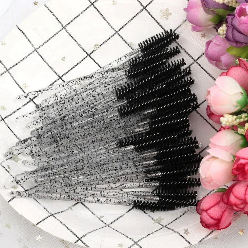 Dual-Use Eyebrow & Eyelash Spoolie Brush | Portable Comb Set Spoolie Brush Set QXL