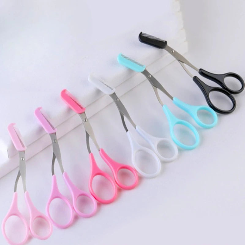 Stainless Steel Eyebrow Scissors with Comb | Brow Trimmer Eyebrow Trimmer QXL