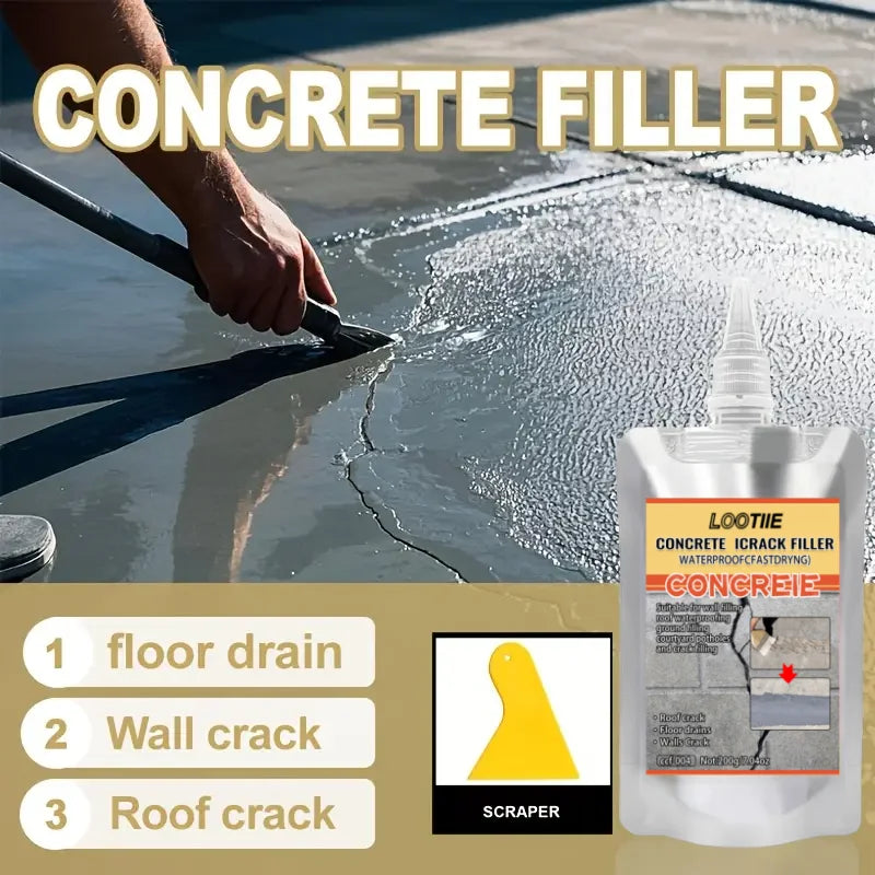 200g Waterproof Crack Filler – Self-Leveling Concrete Sealant Concrete Crack Sealant QXL