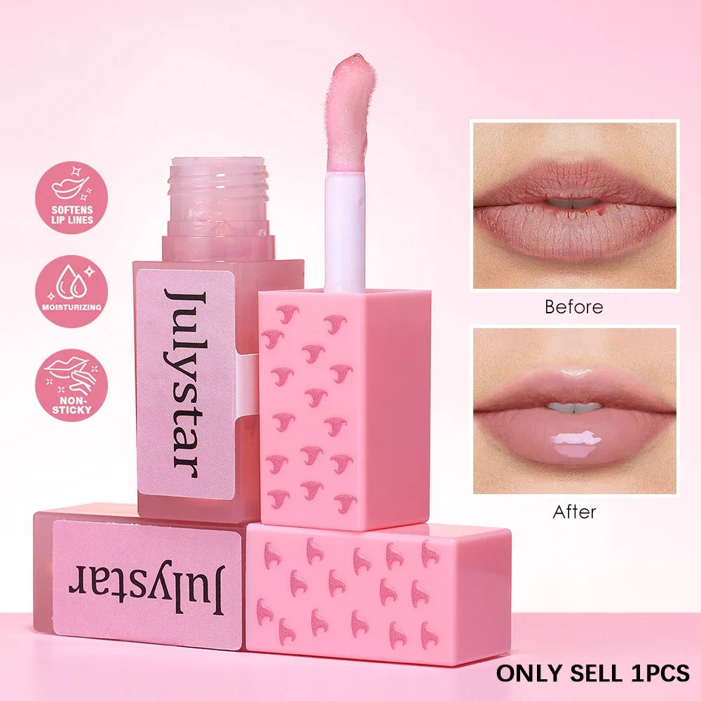 Julystar Gloss Lip Oil | Non-Sticky Hydrating Lip Primer Gloss Lip Oil QXL