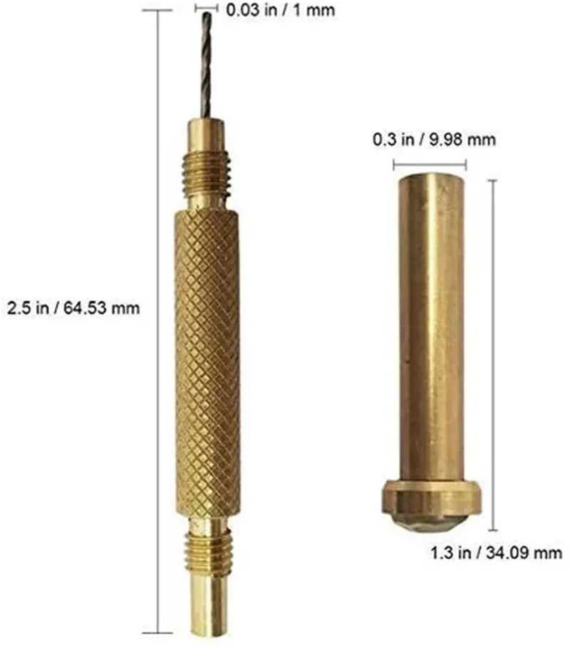 Gold Nail Dangle Drill Hole Maker | Stainless Steel Manicure Tool Nail Art Drill Tool QXL