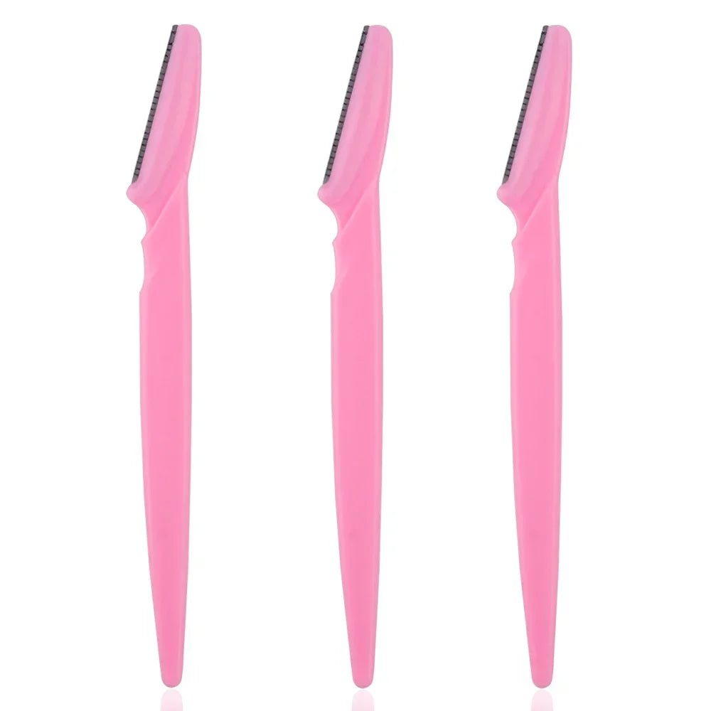 VVOCCI Eyebrow Trimmer Blades Set 3/10 Pcs | Face Shaver Eyebrow Trimmer QXL 3pcs Pink