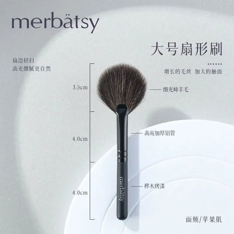 Fan-Shaped Goat Hair Highlighter Brush | Blush & Contour Highlighter Brush QXL Large sector