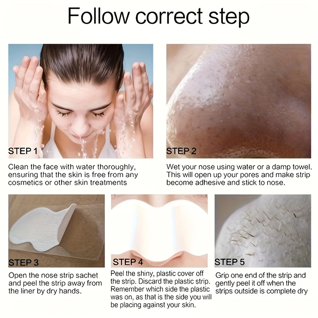 Blackhead Nose Strips | Deep Pore Cleansing Patch 10/50/100 Pc Blackhead Nose Strips QXL