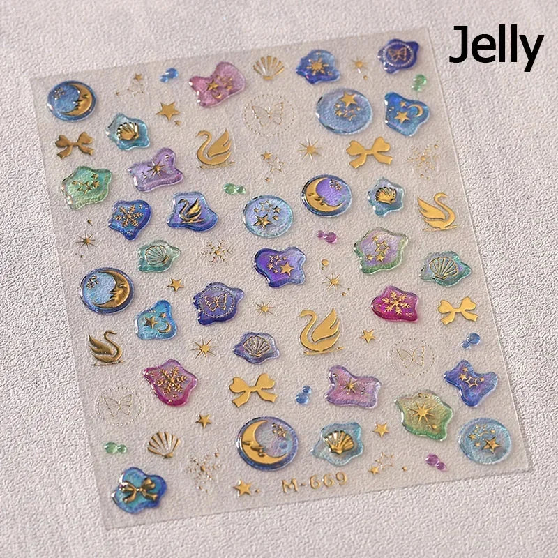 5D Nail Art Stickers – Angel Wings, Feather & Pearl Decals Nail Art Stickers QXL