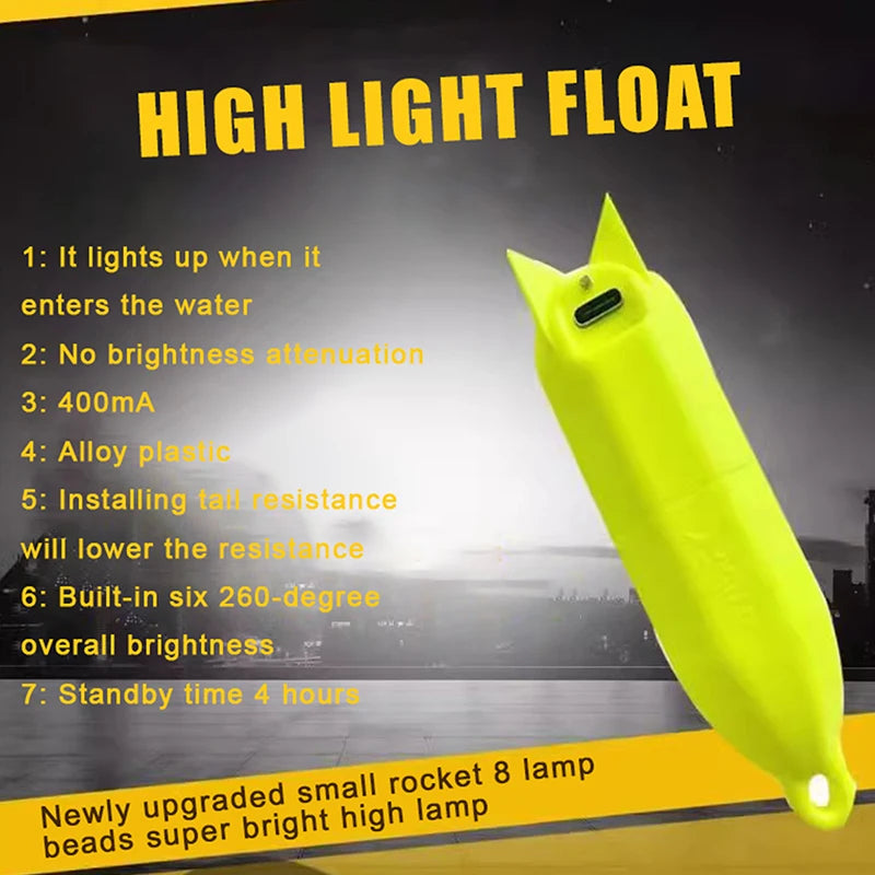 LED 360° Night Fishing Float | Bright Waterproof Bobber Night Fishing Float QXL