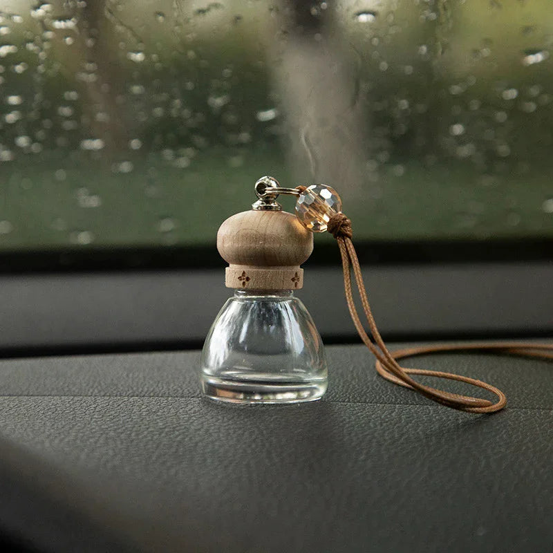 8ml Glass Car Perfume Pendant Bottle | Essential Oil Diffuser Car Perfume Pendant QXL