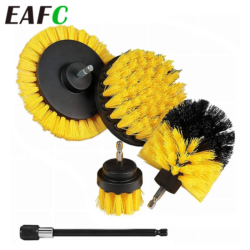 Drill Scrubber Brush Kit 3–5pc | Grout, Tub & Car Cleaning Drill Scrubber Brush Kit QXL